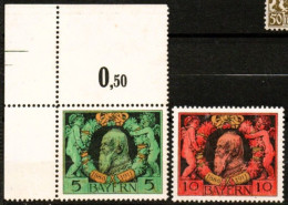 BAYERN, ALTDEUTSCHLAND,1911,  MI 92 - 93, PRINZREGENT LUITPOLD , POSTFRISCH, NEUF, - Ungebraucht