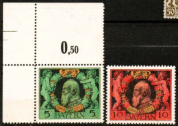 BAYERN, ALTDEUTSCHLAND,1911,  MI 92 - 93, PRINZREGENT LUITPOLD , POSTFRISCH, NEUF, - Mint