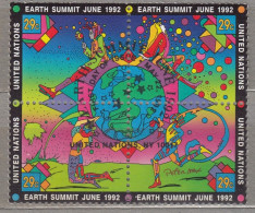 United Nations 1992 Earth Summit FDC Cancel Mi 629-632 #34101 - UNO