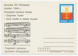 Postal Stationery Poland 1980 Olympic Symphony - Otros & Sin Clasificación