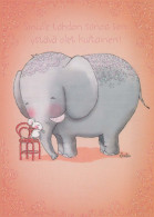 ELEFANTE Animale Vintage Cartolina CPSM #PBS767.IT - Elefanti