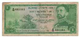 Ethiopia 1 Birr  ND1966 P-25 Fine Emperor Haile Selasse - Etiopía