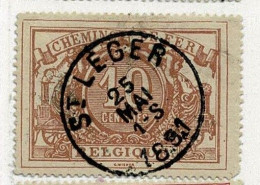 D086   ST LEGER  POSTSTEMPEL  OP SPOORWEGZEGEL N°7 - Usati