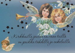 ANGELO Buon Anno Natale Vintage Cartolina CPSM #PAS741.IT - Anges