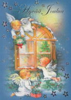 ANGELO Buon Anno Natale Vintage Cartolina CPSM #PAH363.IT - Anges