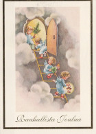 ANGELO Buon Anno Natale Vintage Cartolina CPSM #PAH172.IT - Anges