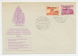 Cover / Postmark Iceland 1953 Water Flood Netherlands 1953 - Pestalozzi - Unclassified