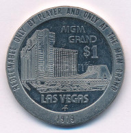 Amerikai Egyesült Államok / Las Vegas 1979. 1$ Fém MGM Kaszinó Zseton T:XF USA / Las Vegas 1979. 1 Dollar Metal MGM Casi - Zonder Classificatie