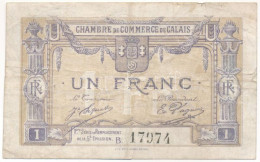 Franciaország / Calais-i Kereskedelmi Kamara DN (1917) 1Fr "B 17974" T:F France / Chambre De Commerce De Calais ND (1917 - Non Classés