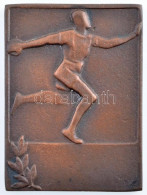 1941. "Szövetkezeti Bajnokság 1941. VIII.14." Egyoldalas Br Sport Emlékplakett, Hátoldalán Gravírozva (43x32mm) T:1- Pat - Sin Clasificación