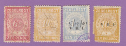 FISCAUX/REVENUES. PETIT LOT DE TIMBRES FISCAUX,QUALITES DIVERSES. - Neue Republik (1886-1887)