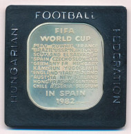 1982. "FIFA-Football VB Spanyolország" Ag Emlékérem, Eredeti Tokban (35g/0.925/36x41mm) T:UNC (eredetileg PP) - Ohne Zuordnung