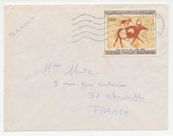 Cover / Postmark Algeria 1966 Rock Drawings - Tassili - Prehistoria