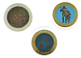 Svájc DN 3db Klf Multicolour Emékérem T:PP Switzerland ND 3pcs Of Diff Multicolour Commemorative Medallions C:PP - Ohne Zuordnung