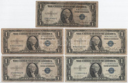 Amerikai Egyesült Államok 1935. 1$ Silver Certificate - Kisméretű", Kék Pecsét (5xklf Sorozat: 1935A, 1935B, 1935C, 1935 - Ohne Zuordnung