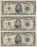 Amerikai Egyesült Államok 1946-1949. (1934C) 5$ "Silver Certificate - Kisméretű" Kék Pecsét "William Alexander Julian, J - Non Classés