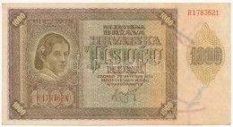 Horvátország / Független Horvát Állam 1941. 1000K "R" T:F Szép Papír Independent State Of Croatia 1941. 1000 Kuna "R" C: - Zonder Classificatie
