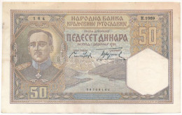 Jugoszlávia 1931. 50D T:F Yugoslavia 1931. 50 Dinara C:F Krause P#28 - Zonder Classificatie