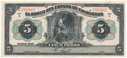 Mexikó / Chihuahua DN (1913) 5P "A 258363" T:XF Mexico / Chihuahua ND (1913) 5 Pesos "A 258363" C:XF Krause P#S132 - Non Classés
