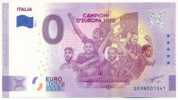 Olaszország 2021. 0E "Labdarúgó Európa Bajnokság" Szuvenír Bankjegy "SEDN001041" T:UNC Italy 2021. 0E "Campioni D'Europa - Unclassified