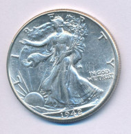 Amerikai Egyesült Államok 1942. 1/2$ Ag "Walking Liberty", Tanúsítvánnyal T:XF USA 1942. 1/2 Dollar Ag "Walking Liberty" - Zonder Classificatie