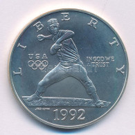 Amerikai Egyesült Államok 1992D 1$ Ag "XXV. Nyári Olimpia - Baseball Játékos" T:BU USA 1992D 1 Dollar Ag "XXV Olympic Ga - Unclassified