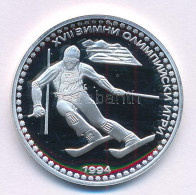 Bulgária 1992. 50L Ag "XVII. Téli Olimpia - Síelő" T:PP  Bulgaria 1992. 50 Leva Ag "XVII Winter Olympic Games - Downhill - Ohne Zuordnung