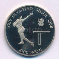 Dél-Korea 1987. 1000W Cu-Ni "1988. Nyári Olimpiai Játékok - Szöul / Asztalitenisz" T:PP Fo. South Korea 1987. 1000 Won C - Non Classés