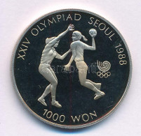 Dél-Korea 1987. 1000W Cu-Ni "1988. Nyári Olimpiai Játékok - Szöul / Kézilabda" T:UNC (eredetileg PP) South Korea 1987. 1 - Ohne Zuordnung