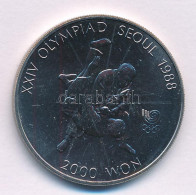 Dél-Korea 1987. 2000W Ni "1988. Nyári Olimpiai Játékok - Szöul / Judo" T:UNC South Korea 1987. 2000 Won Ni "Olympic Game - Ohne Zuordnung