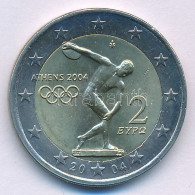 Görögország 2004. 2E "2004-es Olimpiai Játékok, Athén" T:AU Apró Felületi Karc Greece 2004. 2 Euros "Olympic Games 2004, - Ohne Zuordnung