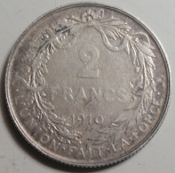 2 Francs Belgique 1910 - 2 Frank