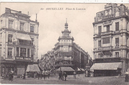 BELGIQUE. BRUXELLES. CPA. PARVIS ST GILLES ET CHAUSSEE DE WATERLOO. ANIMATION. MARCHE - Mercadillos