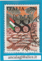USATI ITALIA 1988 - Ref.0579 "GASTROENTEROLOGIA" 1 Val. - 1981-90: Afgestempeld