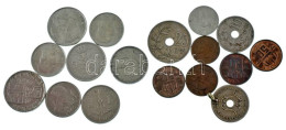 17db-os Vegyes Belga érmetétel T:vegyes 17pcs Of Mixed Belgian Coin Lot C:mixed - Unclassified