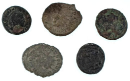 Római Birodalom 5db-os Bronz érmetétel T:VF,F Roman Empire 5pcs Bronze Coin Lot C:VF,F - Ohne Zuordnung