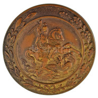 Osztrák-Magyar Monarchia ~1914. "Lovassági ügyességi Jelvény" Szent Györgyöt ábrázoló Bronz Jelvény (47mm) T:AU,XF - Non Classés