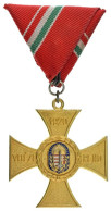 ~1981. "A Vitézi Rend Jubileumi Emlékérdemkeresztje" Aranyozott Bronz Kitüntetés A Vitézi Rend Miniatűr Medalionjával Dí - Non Classificati