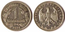 Deutsches Reich - 1 Reichsmark 1934 J - 3.Reich Jäger 354    (112 - 1 Reichsmark