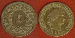 Schweiz - Switzerland 5 Rappen Münze 1882   (562 - Altri & Non Classificati