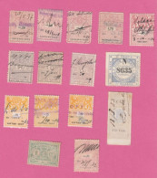 FISCAUX/REVENUES. PETIT LOT DE TIMBRES FISCAUX,QUALITES DIVERSES. - Revenue Stamps