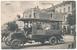 T2/T3 Arad, Városi Emeletes Autóbusz, Rajta Berczy Pál, Weinberger János, Schäffer Henrik, Weinberger Ferenc, Fleischer  - Ohne Zuordnung