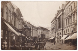 T2/T3 1909 Arad, Aczél Péter Utca, Színház, Fehér Kereszt Szálloda, Huppert Henrik üzlete / Street View, Theatre, Hotel, - Sin Clasificación