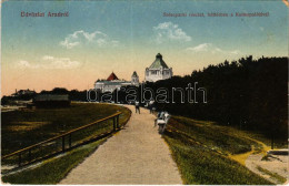 * T2/T3 1923 Arad, Salacz Parki Részlet, Háttérben A Kultúrpalota. Kerpel Izsó Kaidása / Park, Palace Of Culture (kopott - Sin Clasificación