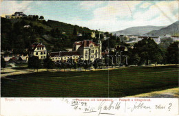 T2/T3 1904 Brassó, Kronstadt, Brasov; Livada Postei / Postwiese Mit Schlossberg / Postarét, Fellegvár / Villa (EK) - Ohne Zuordnung