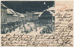 T2/T3 1899 (Vorläufer) Brassó, Kronstadt, Brasov; Piac Este Télen. H. Zeidner Kiadésa / Market In Winter At Night - Non Classés