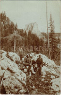 * T2/T3 Bucsecs-hegység, Butschetsch, Muntii Bucegi; Kirándulók / Hikers. Photo (EK) - Non Classés