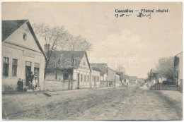 T2/T3 1940 Csanálos, Cenalos, Urziceni; Fő Utca, Érni Márton (?) üzlete / Main Street, Shop (EK) + "EXAMINED BY CENSOR" - Zonder Classificatie