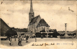 T3 1905 Dés, Dej; Fő Tér, Templom, Piac. Gálócsi Samu Kiadása / Main Square, Church, Market (fl) - Non Classés