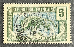 FRCG051U5 - Leopard - 5 C Used Stamp - Middle Congo - 1907 - Gebruikt